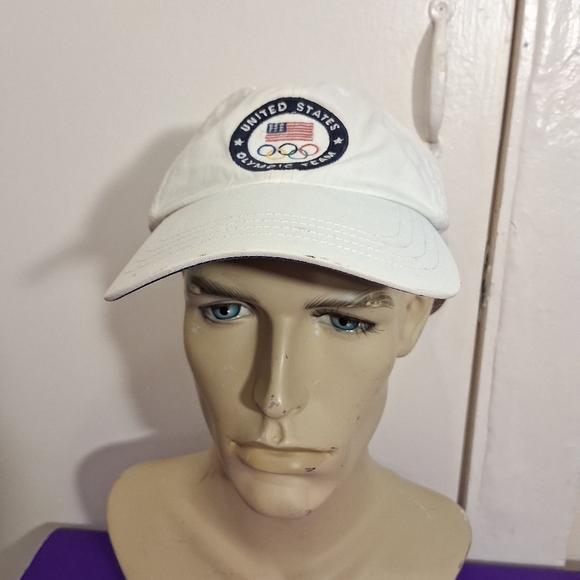 Polo Ralph Lauren Mens Hat Cap Strapback Olympics USA London 2012 White Sports - Picture 1 of 16